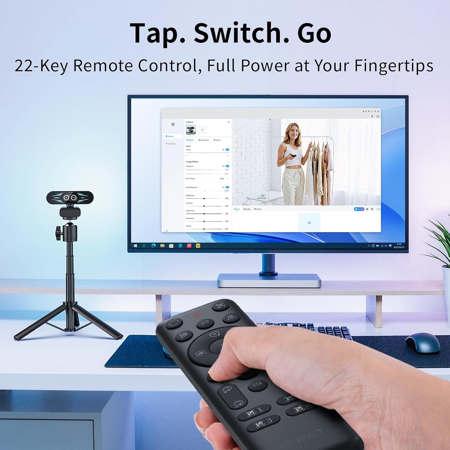 EMEET C60E Dual-Camera 4K Streaming Webcam