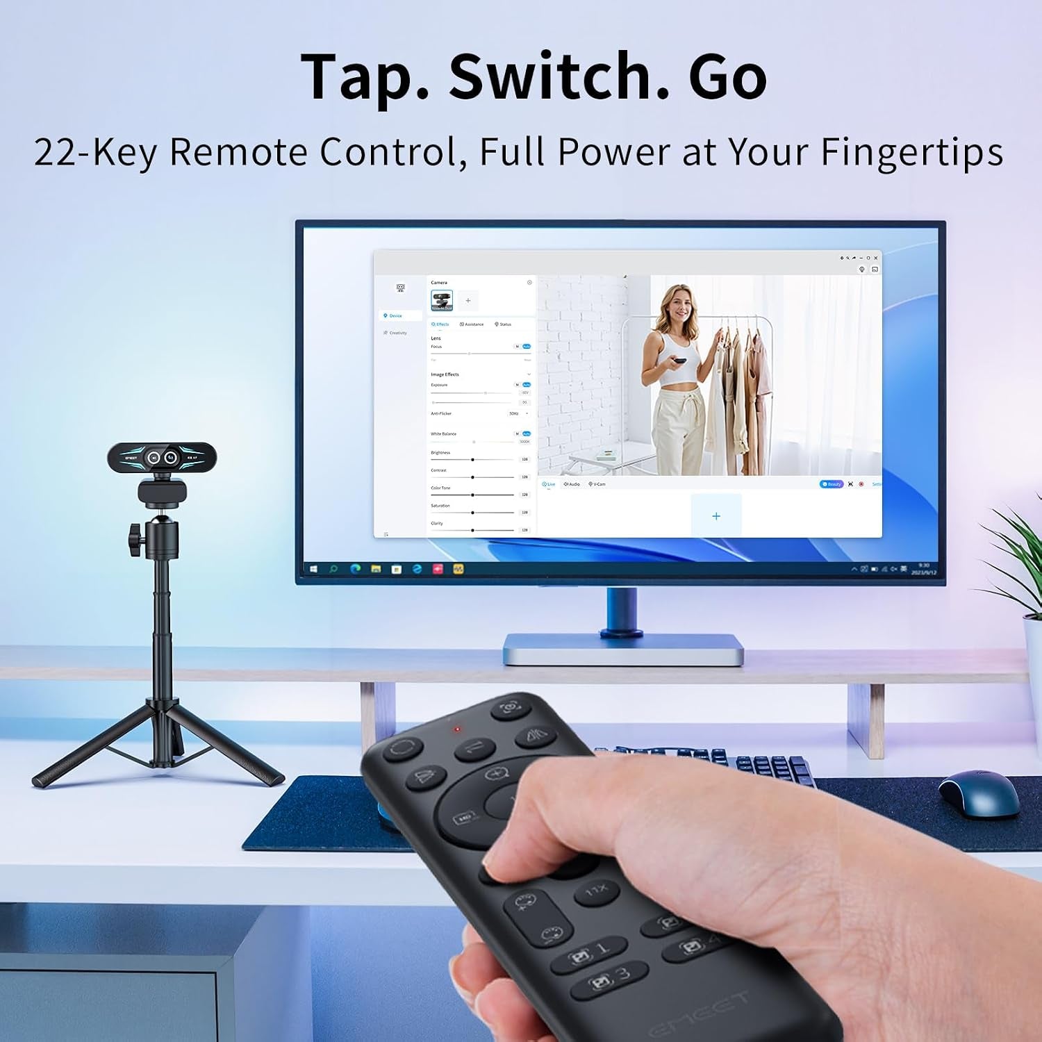 EMEET C60E Dual-Camera 4K Streaming Webcam